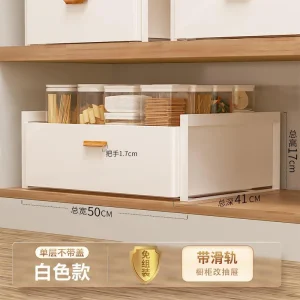 Pull out Storage Basket with Smooth Sliding Rail for Cabinet