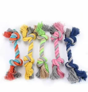 Cotton Durable Puppy Teething Rope Chew Toys for Aggressive Chewers Interactive Tug of War