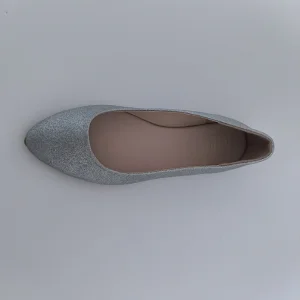 Silver Glitter Flats