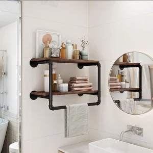 Rustic Wood Floating Wall Shelves for Home Dé Cor Mi30275