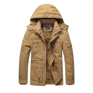 5XL Wholesale Man Winter Coat Hooded Cotton Jacket