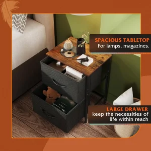 Home Hotel Bedroom Modern Furniture Bedside Table Storage Nightstand