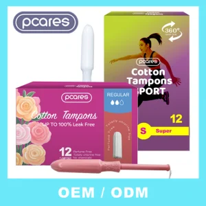 Tampones de cartón orgánico biodegradables, ecológicos, con punta redondeada suave, OEM ODM, con bolsa de PE