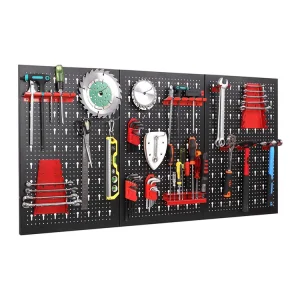 Household Garage Wall Tool Rack Storage Kit Tools Organizer with Hanging Plate Shelf Hole Board Pegboard