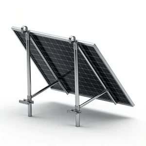 Custom Angle Adjustable Freestanding Silver Anodized Aluminum Balcony Solar Mount Kit For European Home Mini PV System