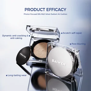 BAIWEN Private Label Air Cushion Foundation Wholesale Best Formula Full Coverage Cushion Compact /Cushion Foundation with Puff