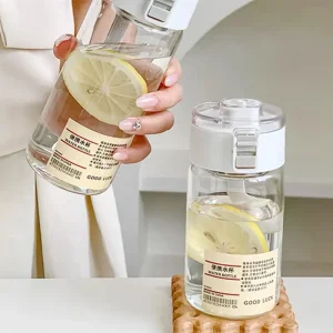 550 ml 800ml Large Capacity Portable Handle Plastic Clear Sports Water Bottle for Outside Travel With Lids and Filter