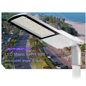 LED IP65 Outdoor Street Light with Adjustable Angle for Municipal Road Construction Metal Body 220V