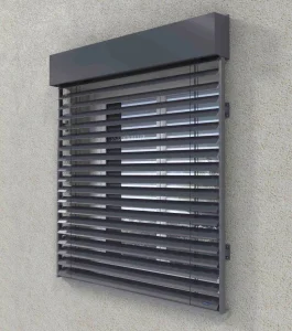 Fashions International Outdoor Aluminum Venetian Blinds Motorized Outdoor Voice Control Cassette Window Louver Aluminum Blinds