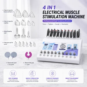 EMS Muscle Stimulator Fitness ELectrostimulation Slimming Machine Vacuum Therapy Massage Lymph Drainage Device