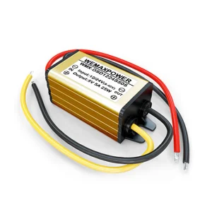 Waterproof IP67 Automotive Home Use 12V 24V Step-Down 5V 5A Single Phase Single Output DC/DC Converter