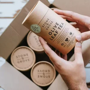 Wholesale Biodegradable Custom Printed Food Grade Kraft Tea Canister Eco Friendly Loose Leaf Tea Storage Packaging Container