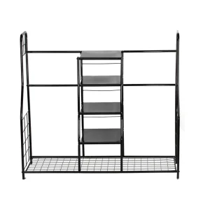 Customized Double Wrought Iron Sports Equipment Storage Rack