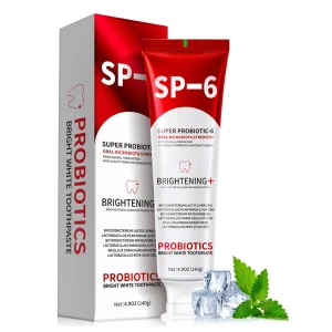 SP-6 Probiotic Organic Toothpaste for Whitening Teeth Oral Microbiome Care Stain Removing Fresh Breath Home Use Adult 140g