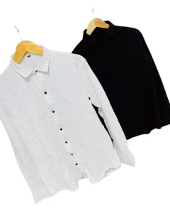 Men's 100% Cotton Floral Button Down Shirt Smart Casual Long Sleeve Loose Fit Breathable Collared Work Blouse