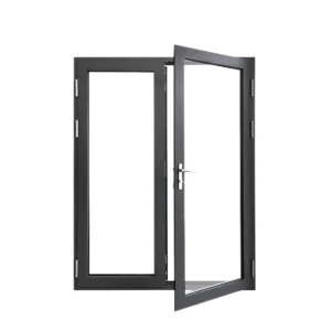 Minimalist Design Weatherproof Aluminum Alloy/Heat-Insulated Aluminum with Insulated Glass Casement Door for Entryway