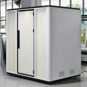 3-4 Person Movable Modern Soundproof Pod Aluminum Frame Switchable Smart Glass Office Building Hospital Clinic Privacy Rooms
