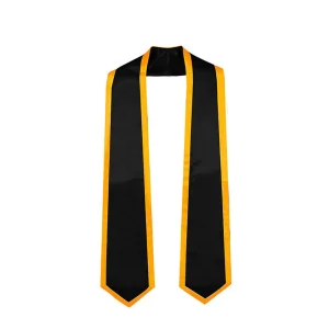 Custom Logo Lightweight Polyester Satin Embroidered Long Scarf Graduation Stole