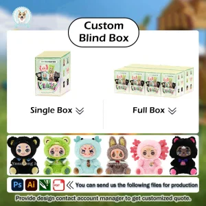 Caja Sorpresa Personalizada Marca Original Diseñador Kawaii Juguete de Vinilo Suave Muñeco de Peluche Vinilo PVC Cara Muñecos de Peluche Juguete Coleccionable