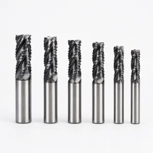 HRC45 HRC55 4 Flute Solid Carbide Roughing End Mill AlTiN Coated CNC Serrated Milling Cutter Bits for Steel Metal