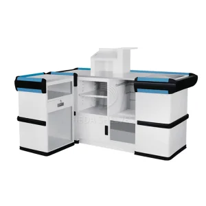 Retail Supermarket Grocery Store Cash Table Furniture Grocery Cashier Checkout Counter for Shop