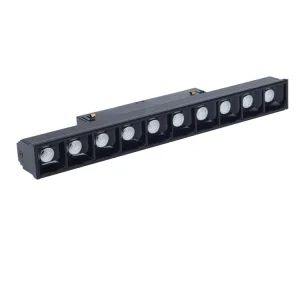 Tuya 48V M20 Smart LED Linear Cob Grille Lights Black 4 Wires Magnetic Track Rail System 10W 15W 20W Magnetic Track