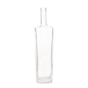 Wholesale 700ml clear trapeziod shape glass alcohol bottles Manufacturers, Supplier