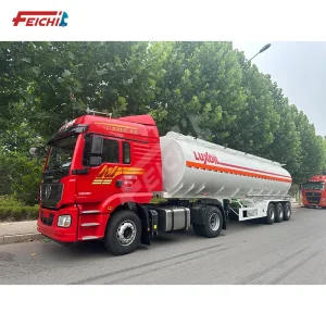 Factory Supply 3 Axles 35000-50000 Liters Carbon Steel 4 Working Bin Fuel Oil Tanker Trailer Transport Fuel Tanker Semi Trailer Support Customization Tanker