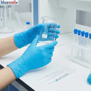 Ambidextrous &amp; Beaded Cuff Disposable Nitrile Gloves for Medical Care, Food Service, Household Cleaning, Beauty Salons