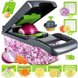 Top Seller Kitchen Accessories Slicer Home Multifunctional Vegetable Cutter 15 in 1 Food Cutter Veggie Onion Chopper