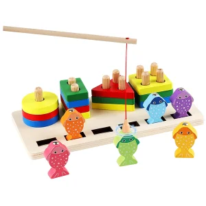 Wooden Blocks Sorting Stacking