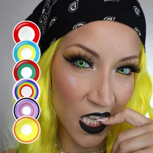 Free Shipping Pseyeche Cosplay Eye Contacts Colored Contact Lenses 14.5 sharingan Contact Lenses Kontaktlinsen