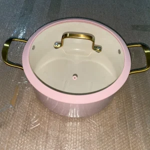 Induction Bottom Ceramic Nonstick Coating Blue Pink Black Casserole in Stock