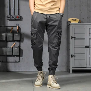 Cargo Pants Men Fashion 2023 Summer Black Fitness Tactical Trousers Streetwear Sweatpants Joggers Men Pants
