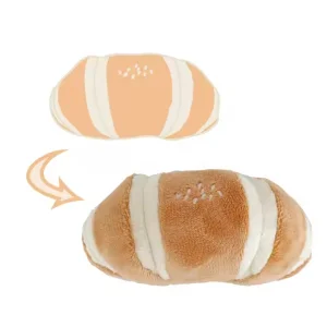 Custom Plush Cream Toast Croissants Bread Toast Chew Toy Catnip Pet Toy