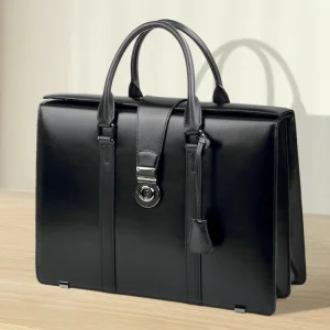 Wholesale Leather Hard Briefcase Men Metal Briefcase