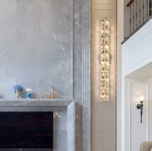 Custom Modern Crystal Wall Lamp Room Decorative Crystal Linear Lighting