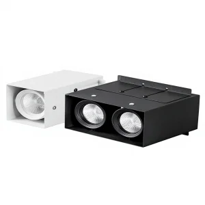 LED Square Tube Dedicated Canopy Light Single Double-Head COB Commercial Store Aluminum Ceiling Grille Bold Downlight 4000K