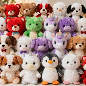 Assorted Cute Stuffed Animal Plush Toys Unicorn Penguin Dog Dinosaur Mascot Doll For Corporate Gifts &amp; Promotional Events