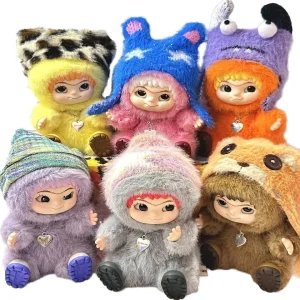 Wakuku Trendy Series Blind Box Handmade Plush Cute Doll Bag Pendant Mystery Surprise Box Action Figure Gift Toys