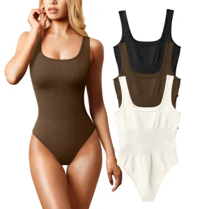 Factory Wholesale Spot Women's Yoga Rompers Ribbed One Piece Tummy Control Bodysuits