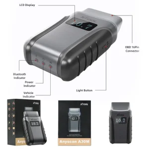 Free Update XTOOL A30M V2.0 OBD2 Full System Diagnostic Tool Engine Analyzer Bi-Directional Control Scanner 12V Car Code Reader