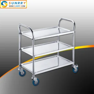New Design Restaurant Stainless Steel Rolling Bar Cart