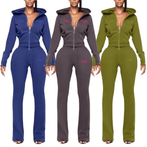 Alxin Manufacturers Custom Two Piece Set Designer Clothes Streetwear Loungewear Sweat Suits Sets Women Clothing Women's Sets