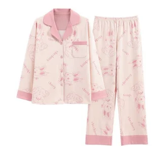2024 O Mais Recente Conjunto de Pijamas Femininos de Outono Personalizável e Confortável