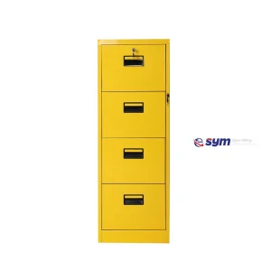 Heavy Duty Metal File Cabinet for Legal Size Folders, Sturdy Steel Document Storage Box with Smooth Roller Wheels