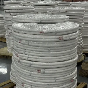 Standard White PE Ductless Split Copper Line Set 1/4" Liquid Line 3/8"