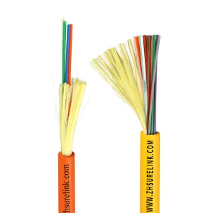 Yellow Tight Buffer Indoor Distribution Fiber Optical Cable GJFJV