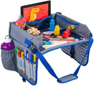 Kids Car Seat Tray Travel Lap Desk Accessory for Your Child's Rides and Flights Keeps Children Entertained Holding Their Toys