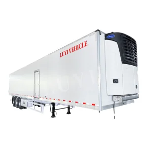 Factory 50 T Trailers 3 Axle Refrigerator Truck Dry Van Cargo Refrigerated Trucks Box Semi Trailer